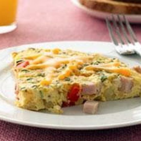 Canadian Bacon and Potato Frittata