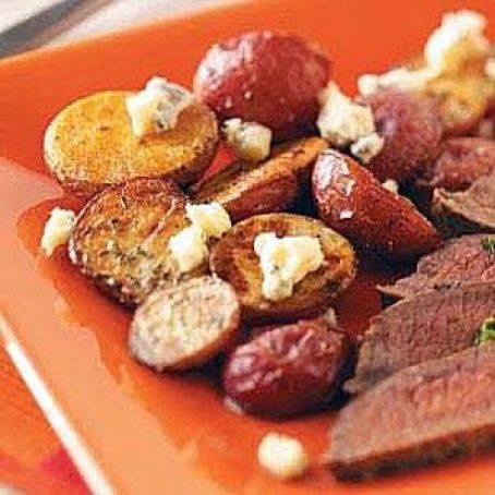 Roasted Potatoes with Thyme and Gorgonzola Recipe