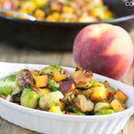Brussel Sprouts w/Peaches and Bacon