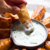 Buffalo Chicken Egg Rolls, Baked Mini