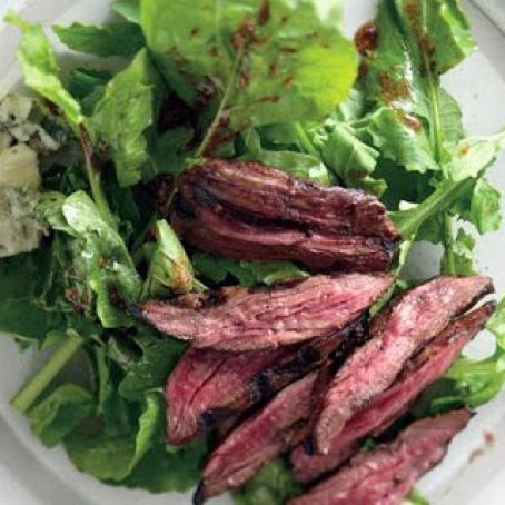 BEEF  GRILLED SKIRT STEAK & ARUGULA SALAD
