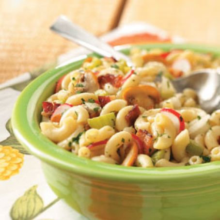 Hot Bacon Macaroni Salad Recipe
