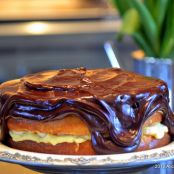 Boston Cream Whiskey Banana Pie