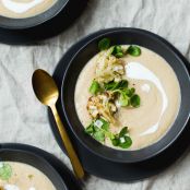 “Creamy” Roasted Cauliflower Soup