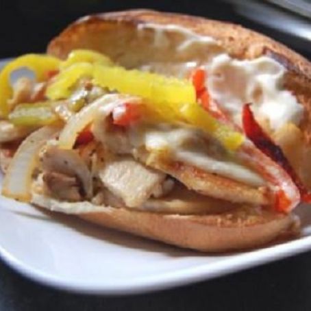 Easy Chicken Cheesesteak Sandwiches