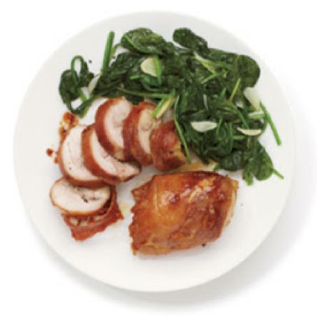 Prosciutto-wrapped Chicken with Spinach