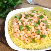 Spaghetti with Shrimp in Curry Cream Sauce