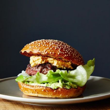 Bacon-Stuffed Burgers with Pimento Cheese and Avocado