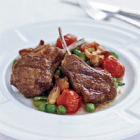 Grilled Spiced Lamb Chops with Vegetable Ragout