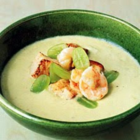 Green Gazpacho with Shrimp