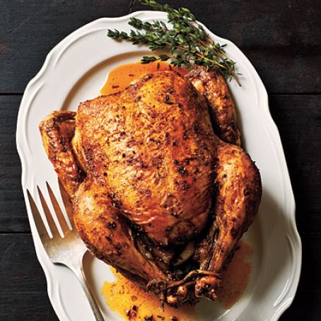 WHOLE*****Super Simple Roast Chicken with Mustard Vinaigrette