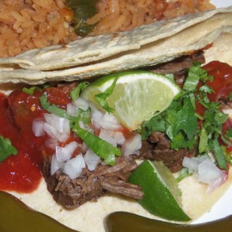 Beer Braised Beef Tacos with Toasted Chile de Arbol Salsa