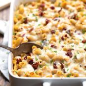 Chicken Bacon Pumpkin Pasta Bake
