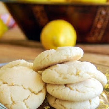 Lemon Almond Crinkle Cookies