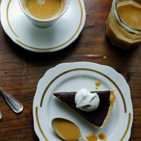 Chocolate Tart With Salted Caramel Sauce