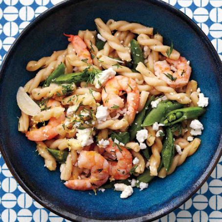 Gemelli with Shrimp and Sugar Snap Peas