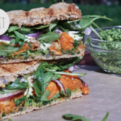 Cruelty Free Sandwich Diet: sweet potato grilled cheese sandwich with kale pesto