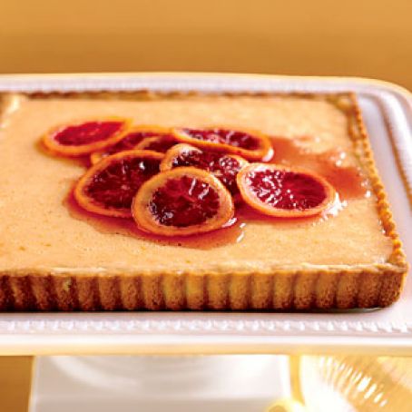 Fresh Orange Tart with Hazelnut Crust