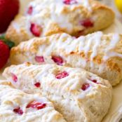 Strawberry Lemon Cream Scones