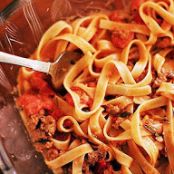 Fettuccine with Creamy Tomato Italian Sausage Sauce