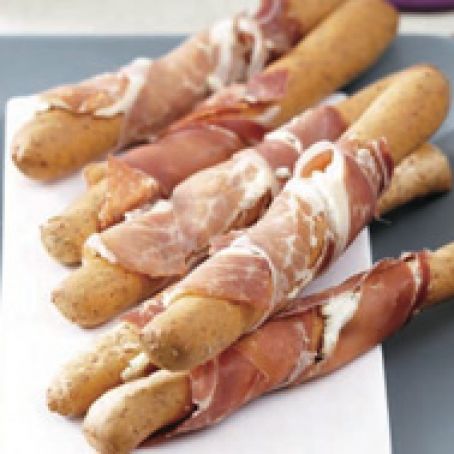 Boursin & Prosciutto-Wrapped Bread Sticks