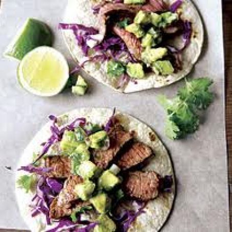 Steak Tacos w/Cucumber-Avocado Salsa