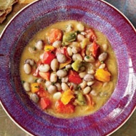 Fresh Shell Bean and Tomato Stew