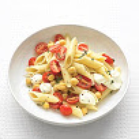 Penne with Grape Tomatoes and Mozzarella