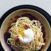 Peppery Pasta Carbonara with Poached Egg