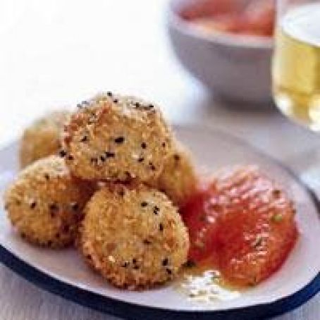 Crab Balls with Grapefruit Salad