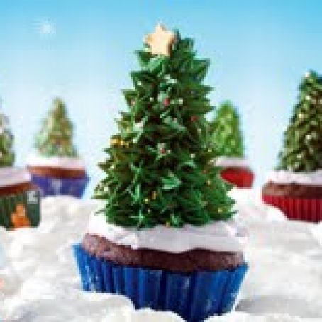 Twinkling Trees Cupcake Toppers