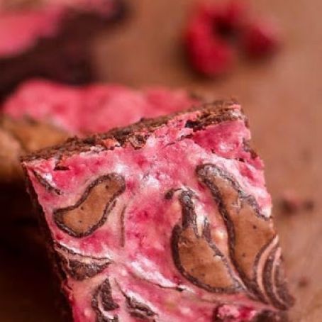Raspberry Cheesecake Swirled Brownies
