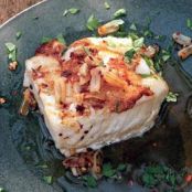 Grilled Black Cod with Fried Garlic and Chiles