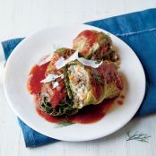Stuffed Cabbage with Tomato Sauce
