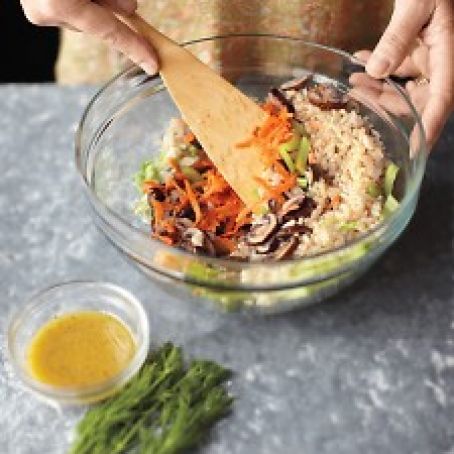 Barley, Mushroom, and Dill Salad