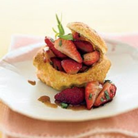 Strawberry Salad in Puff Pastry Shells