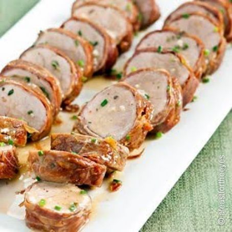 Prosciutto-Wrapped Pork Tenderloin with Herb Pan Sauce