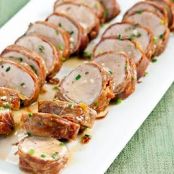 Prosciutto-Wrapped Pork Tenderloin with Herb Pan Sauce