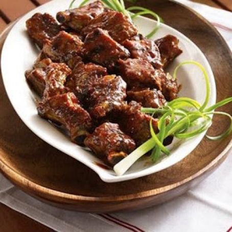 Slow Cooker Grilled Spicy Chili-Glazed Riblets