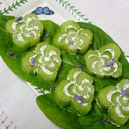 Celery Roses Stuffed with Herb Cream Cheese
