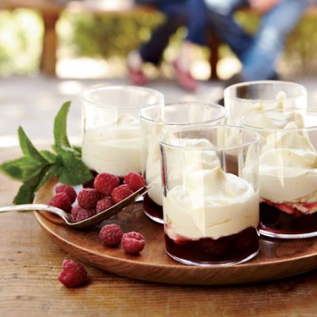 Vanilla Zabaglione with Raspberries