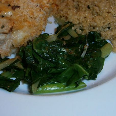 Saute'd Chard and Broccoli Leaves