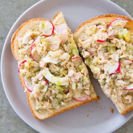 Tuna Salad with Hard-Cooked Eggs, Radishes, and Capers