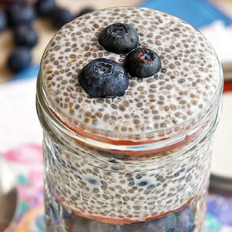 Blueberry Peach Chia Parfait