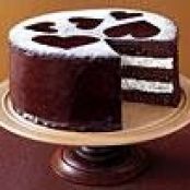 Semisweet Chocolate Layer Cake with Vanilla Cream Filling