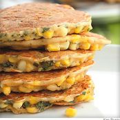 Corn and Basil Cakes