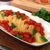 Roasted Grape Tomatoes Tangled in Angel Pasta