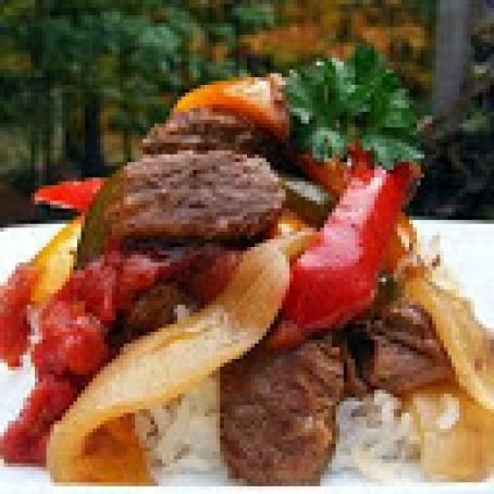 Slow Cooker Pepper Steak