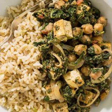 Indian Saag with Chickpeas