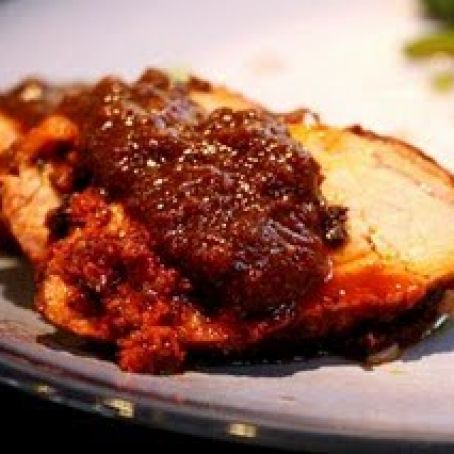 Spice-Rubbed Pork Tenderloin with Ancho Chile Mustard Sauce